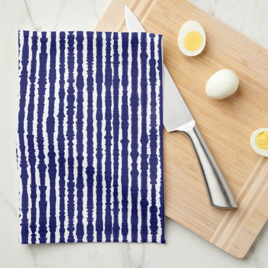 Batik Indigo Style Stripes Theedoek (Quarter Fold)