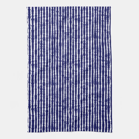 Batik Indigo Style Stripes Theedoek (Verticaal)