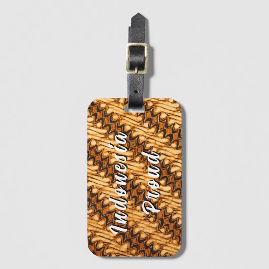 Batik Indonesia trots Bagagelabel (Voorkant (verticaal))