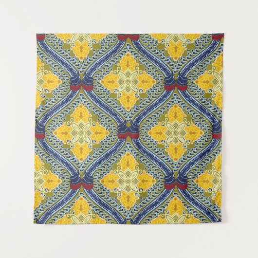 Batik Indonesisch: is een techniek van was-resist Wandkleed (Voorkant)