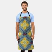 Batik Indonesische Wax-Resist verftechniek Schort (Gedragen)