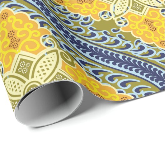 Batik Indonsian: is een techniek van wasweerstands Cadeaupapier (Rol Hoek)