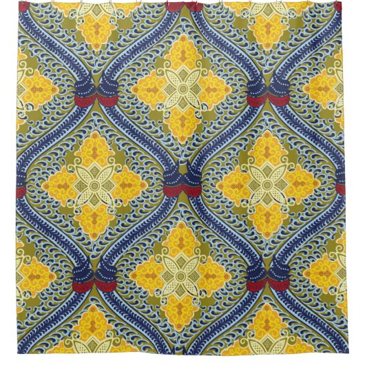 Batik Indonsian: is een techniek van wasweerstands Douchegordijn (Voorkant)