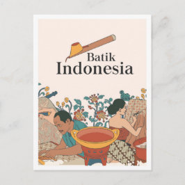 Batik Java Indonesia Travel Briefkaart