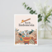 Batik Java Indonesia Travel Briefkaart (Staand voorkant)
