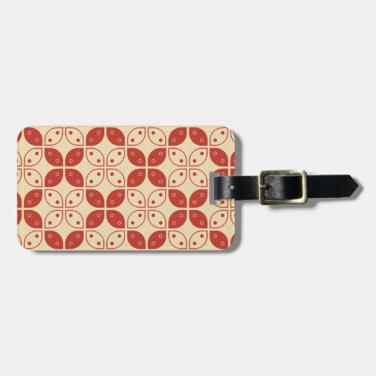 Batik Kawung, Indonesisch patroon, Javaans, etnisc Bagagelabel (Voorkant horizontaal)