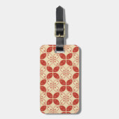 Batik Kawung, Indonesisch patroon, Javaans, etnisc Bagagelabel (Voorkant verticaal)