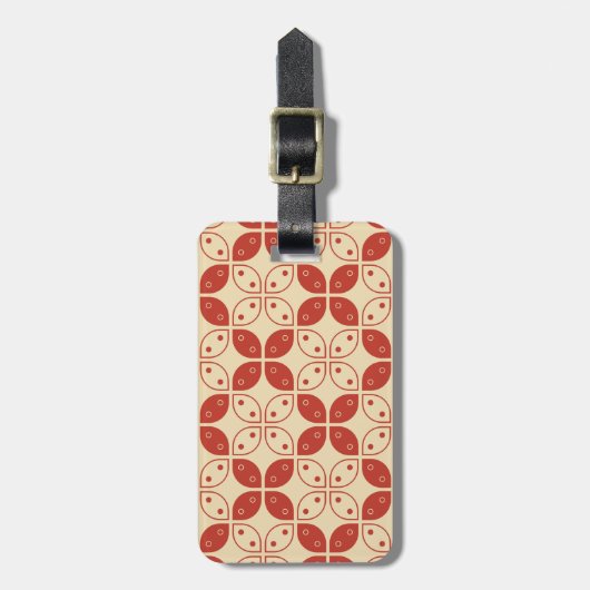 Batik Kawung, Indonesisch patroon, Javaans, etnisc Bagagelabel (Voorkant verticaal)