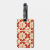 Batik Kawung, Indonesisch patroon, Javaans, etnisc Bagagelabel (Achterkant verticaal)