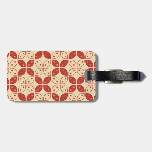 Batik Kawung, Indonesisch patroon, Javaans, etnisc Bagagelabel (Achterkant horizontaal)