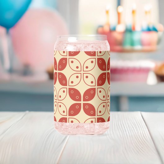 Batik Kawung, Indonesisch patroon, Javaans, etnisc Blikvorm Glas (Insitu (Baby Shower))
