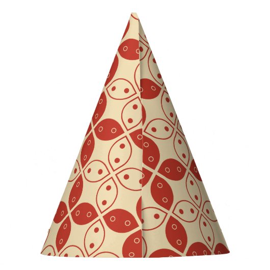 Batik Kawung, Indonesisch patroon, Javaans, etnisc Feesthoedjes (Achterkant)