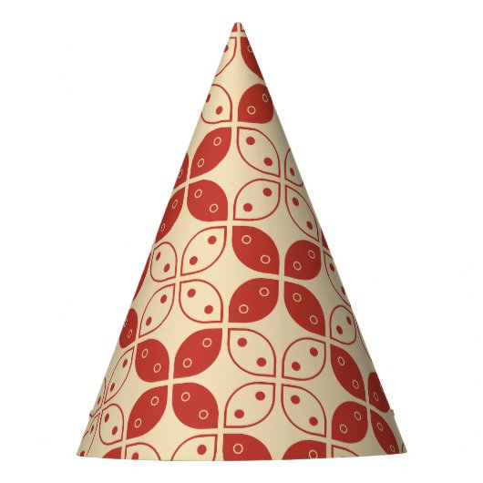 Batik Kawung, Indonesisch patroon, Javaans, etnisc Feesthoedjes (Voorkant)