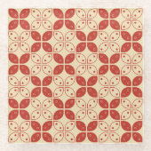 Batik Kawung, Indonesisch patroon, Javaans, etnisc Glazen Onderzetter (Voorkant)
