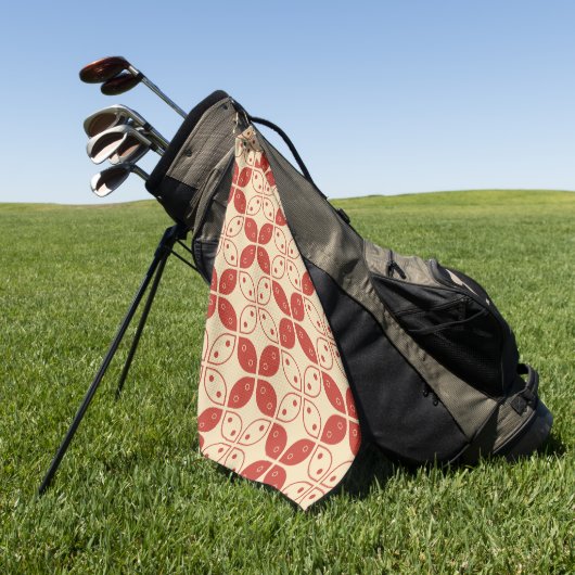 Batik Kawung, Indonesisch patroon, Javaans, Etnisc Golfhanddoek (Groen)
