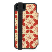 Batik Kawung, Indonesisch patroon, Javaans, Etnisc Incipio iPhone Portemonnee Hoesje (Agenda Achterkant)