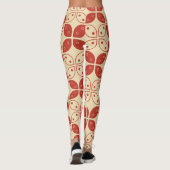 Batik Kawung, Indonesisch patroon, Javaans, Etnisc Leggings (Achterkant)
