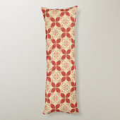 Batik Kawung, Indonesisch patroon, Javaans, Etnisc Lichaamskussen (Achterkant (Verticaal))