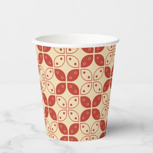 Batik Kawung, Indonesisch patroon, Javaans, etnisc Papieren Bekers (Voorkant)