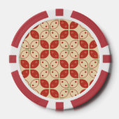 Batik Kawung, Indonesisch patroon, Javaans, etnisc Poker Chips (Voorkant)
