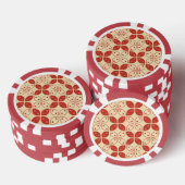 Batik Kawung, Indonesisch patroon, Javaans, etnisc Poker Chips (Opstapeling)