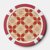 Batik Kawung, Indonesisch patroon, Javaans, etnisc Poker Chips (Achterkant)