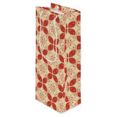 Batik Kawung, Indonesisch patroon, Javaans, Etnisc Wijn Cadeautas (Voorkant Gekanteld)