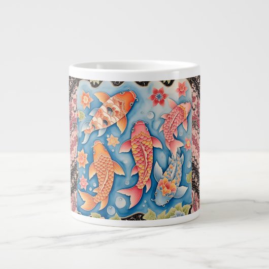 Batik Koi Fish Love, speciale Mok (Voorkant)
