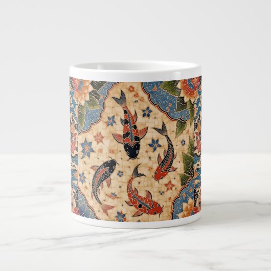 Batik Koi Visdromen, speciale Mok (Voorkant)
