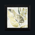 Batik Leaves Cadeaudoosje<br><div class="desc">"Batik left I" van June Erica Vess. Met een gedempt kleurenpalet van batikbladeren.</div>