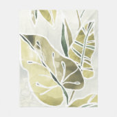 Batik Leaves Fleece Deken (Voorkant)