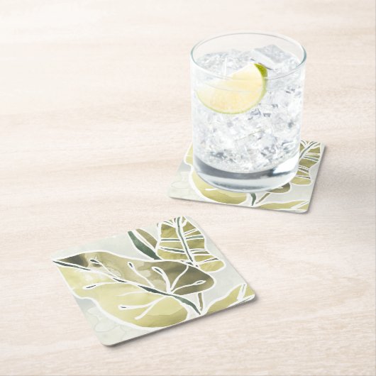 Batik Leaves Kartonnen Onderzetters (Insitu)