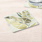 Batik Leaves Kartonnen Onderzetters (Schuin)