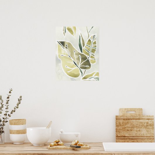Batik Leaves Poster (Keuken)