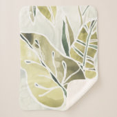 Batik Leaves Sherpa Deken (Voorkant)