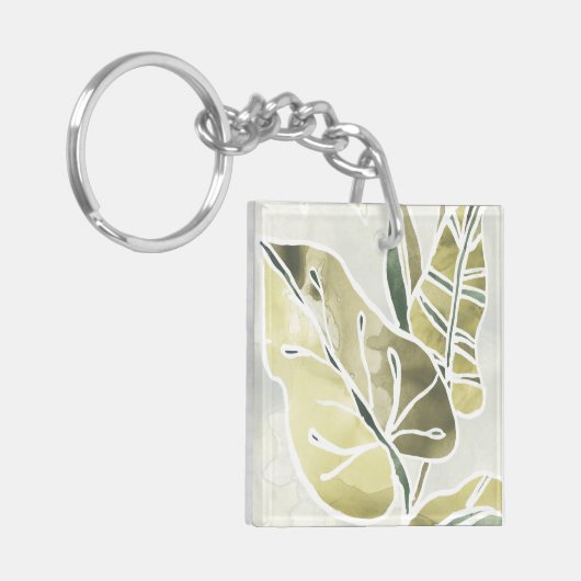 Batik Leaves Sleutelhanger (Voorkant Links)