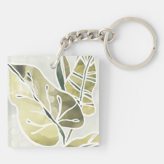 Batik Leaves Sleutelhanger (Achterkant)