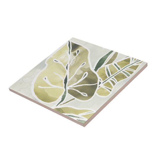 Batik Leaves Tegeltje (Zijkant)