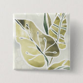 Batik Leaves Vierkante Button 5,1 Cm (Voorkant)