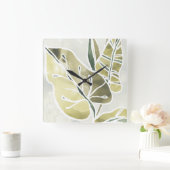 Batik Leaves Vierkante Klok (Huis)