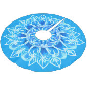 Batik Mandala Bloem in Turquoise Kerstboom Rok (Gekanteld)
