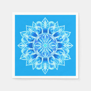 Batik Mandala Bloem in Turquoise Servet