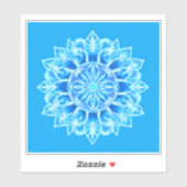 Batik Mandala Bloem in Turquoise Sticker (Vel)