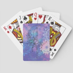 Batik Mandala en Moon Pokerkaarten