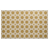 Batik Mandala Pattern Mustard Gold en Cream Stof (Yard (91,4 cm))