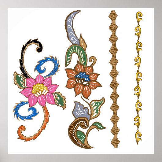 Batik Motieven Ontwerp Poster (Voorkant)