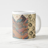 Batik Mountain illustratie Grote Koffiekop (Voorkant rechts)
