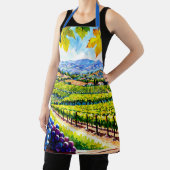 Batik Napa Valley Wijngaarden Sassy wijnliefhebber Schort (Insitu)