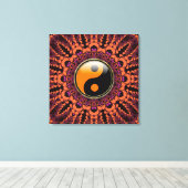 Batik New age Yin Yang Wrapped Canvas (Insitu (Houten vloer))