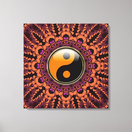 Batik New age Yin Yang Wrapped Canvas (Voorkant)